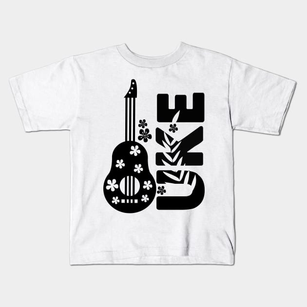 Ukulele Guitar Player Hawaii Music Kids T-Shirt by macshoptee